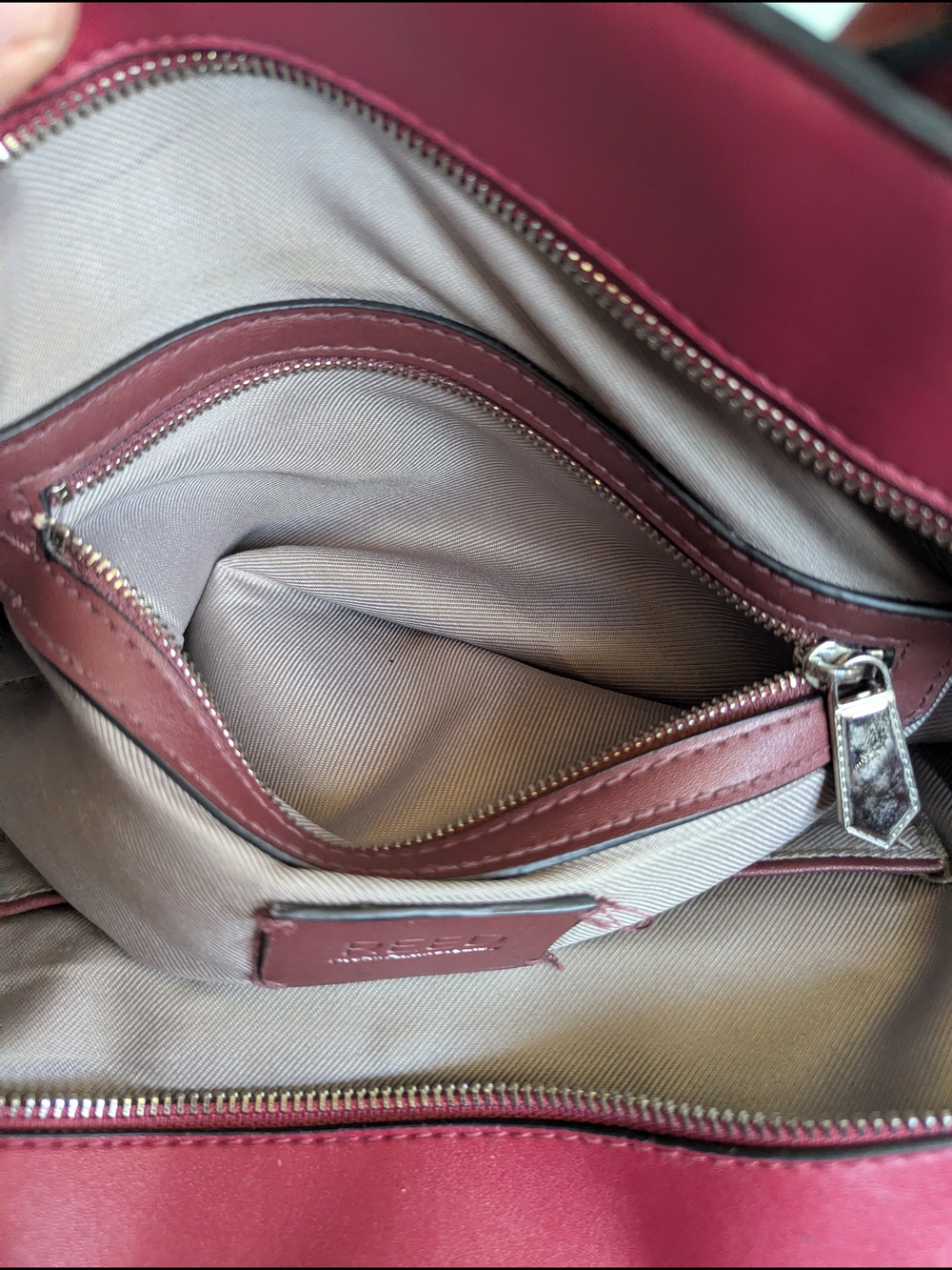 Reef Two-Tone Pink Leather Satchel with Detachable Strap - Picture 13 of 15